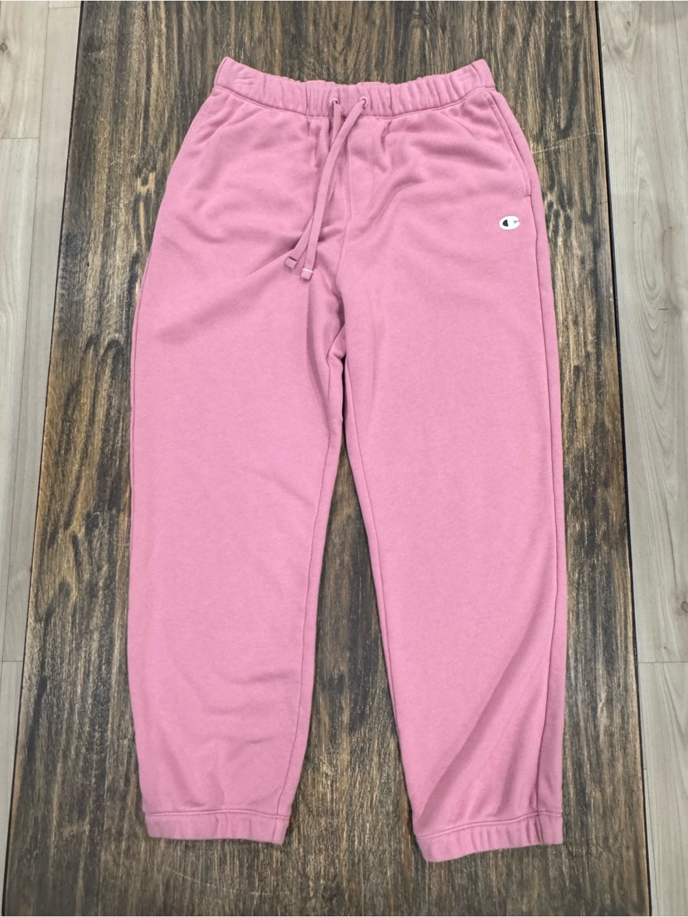 Champion Womens M Pink French Terry Cropped Jogger Sweatpants High Rise NWT
